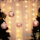 24 Boules de Noël Rose Pailleté 8 cm pour décorer votre sapin de Noël