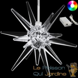 Étoile de Noël Multicolore 9 cm pour décorer votre sapin de Noël