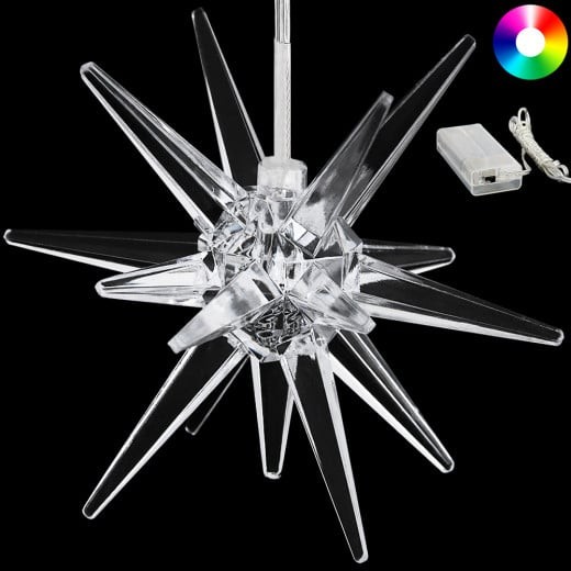 Étoile de Noël Multicolore 9 cm pour décorer votre sapin de Noël