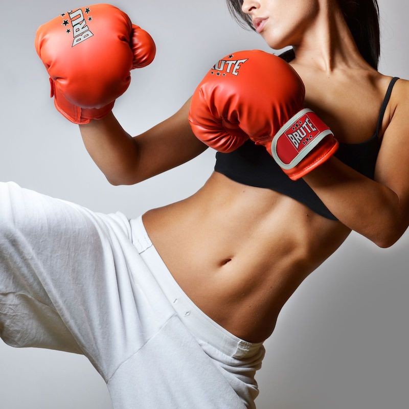 Gants de boxe d'entrainement pour débutants, couleur rouge