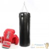 Sac de frappe 120 cm + gants de boxe débutants : Pack d'entrainement complet