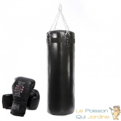 Sac de frappe 105 cm + gants de boxe Boxeur aguérris : Pack d'entrainement complet