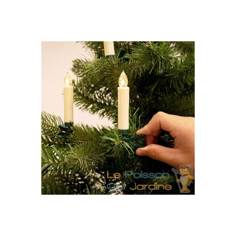 30 Bougies LED Blanc Chaud pour Sapin de Noël : Télécommande incluse - Le  Poisson Qui Jardine