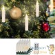 20 Bougies LED Blanc Chaud pour Sapin de Noël : Télécommande incluse