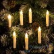 30 Bougies LED Blanc Chaud pour Sapin de Noël : 3 attaches différentes