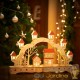 Arche de Noël, lumineuse 8 LED, decor de Noël pour table, appui de fenêtre