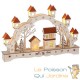 Arche de Noël, lumineuse 8 LED, decor de Noël pour table, appui de fenêtre