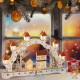 Arche de Noël, lumineuse 8 LED, decor de Noël pour table, appui de fenêtre