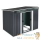 Abri de jardin en métal Gris 196 X 122 cm. Avec fondations incluses