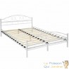 Lit métallique Blanc avec sommier 200 X 140 cm
