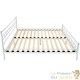 Lit métallique Moderne Blanc avec sommier 200 X 140 cm