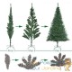 Sapin de Noël Vert artificiel 240 cm avec 1057 branches et pied support