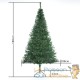 Sapin de Noël Vert artificiel 180 cm + Guirlande LED 120 avec 533 branches et pied support