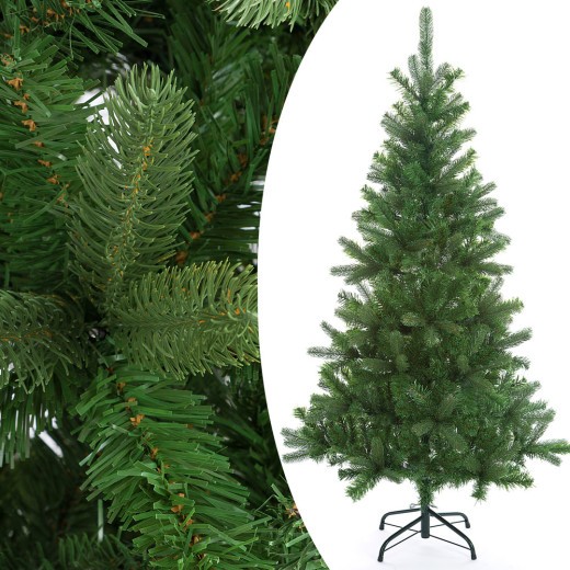 Sapin de Noël Vert réaliste 140 cm avec 470 branches et pied support