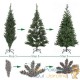 Sapin de Noël Vert décoré 140 cm avec 470 branches et pied support