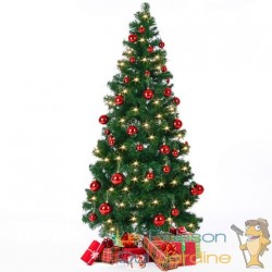 Sapin de Noël Vert décoré 150 cm avec 333 branches et pied support