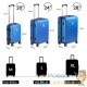 3 Valises Rigides Solides Bleues 40 - 80 - 105 litres. Qualité et facilté pour le voyage