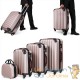 4 Valises Rigides Solides Rose 34 - 59 - 89 litres. + Beautycase pour le voyage