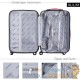 4 Valises Rigides Solides Rose 34 - 59 - 89 litres. + Beautycase pour le voyage