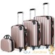 4 Valises Rigides Solides Rose 34 - 59 - 89 litres. + Beautycase pour le voyage