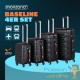 4 Valises Rigides Solides Noir 34 - 55 - 84 - 120 litres. Pour le voyage court et long