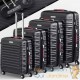 4 Valises Rigides Solides Noires 34 - 55 - 84 - 120 litres. Pour le voyage court et long