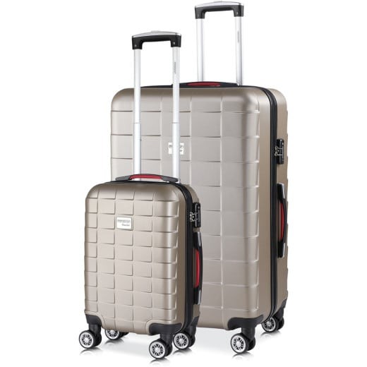 2 Valises Rigides Solides Champagne 40 - 105 litres. Qualité et facilté pour le voyage