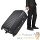 Valise Rigide Solide Noire 90 litres. Qualité et facilté pour le voyage