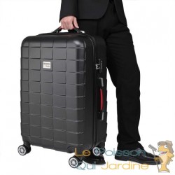 Valise Rigide Solide Noire 80 litres. Qualité et facilté pour le voyage