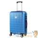 Valise Rigide Solide Bleue 80 litres. Qualité et facilté pour le voyage