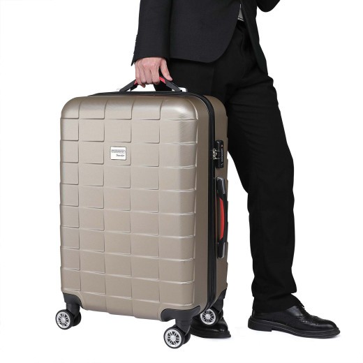 Valise Rigide Solide Champagne 80 litres. Qualité et facilté pour le voyage