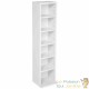 Lot de 2 : Étagère murale Bibliothèque 90 cm de hauteur. 6 compartiments Blanc