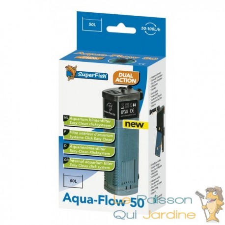 Filtre interne 100 l/h pour aquarium Superfish Aqua Flow 50