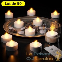 50 Bougies LED Blanc Chaud pour Table de Noël décoration maison : Télécommande incluse