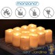 12 Bougies LED en cire véritable pour Table de Noël décoration maison : Télécommande incluse