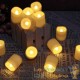 12 Bougies LED en cire véritable pour Table de Noël décoration maison : Télécommande incluse