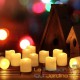 12 Bougies LED en cire véritable pour Table de Noël décoration maison : Télécommande incluse
