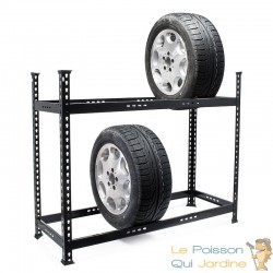 Rack Rangement Pneus Étagère Pour 6 à 8 Pneus Hauteur Réglable