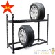 3 Racks Rangement Pneus Étagère Pour 6 à 8 Pneus Hauteur Réglable