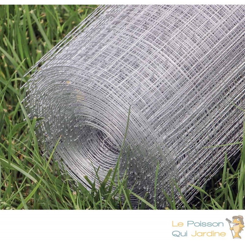 Grillage à Poules Hexagonal 150 Cm Haut X 25 M Long - Maille Fine 13x25 Mm Revêtu PVC Vert - Pour Lapins, Poussins, Petits Animaux