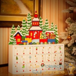Calendrier de l'avent Train de Noël à remplir avec cadeaux ou friandises