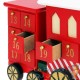 Calendrier de l'avent Train de Noël rouge à remplir avec cadeaux ou friandises