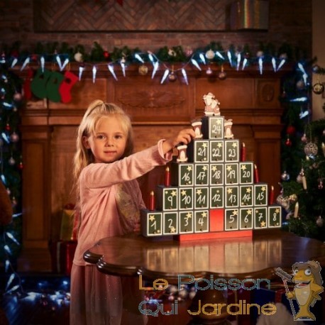 Calendrier de l'avent Sapin de Noël à remplir avec cadeaux ou friandises