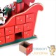 Calendrier de l'avent traîneau du Père Noël à remplir avec cadeaux ou friandises