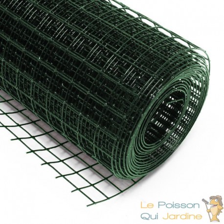 Grillage À Poules 25m Vert 19 mm 50 cm de haut Pour Enclos, Clapier, Poulailler, Volière