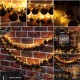 Lot de 2 : Guirlande de Noël Boules et LED sapin 2m MARRON