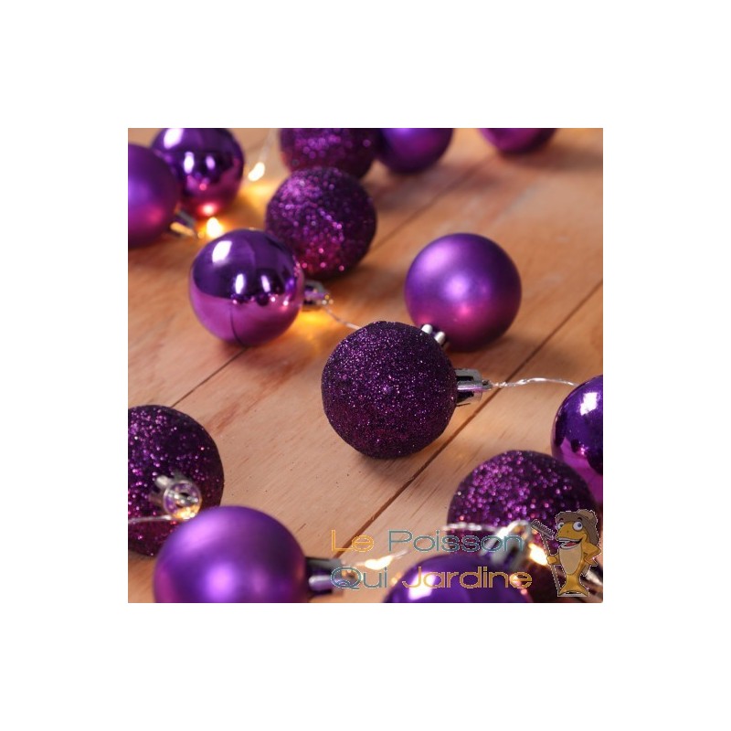 Guirlande de Noël Boa 2 m coloris Violet La maison des couleurs