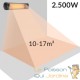 Chauffage d'extérieur Terrasse ou atelier Sur Pied 2500W Noir