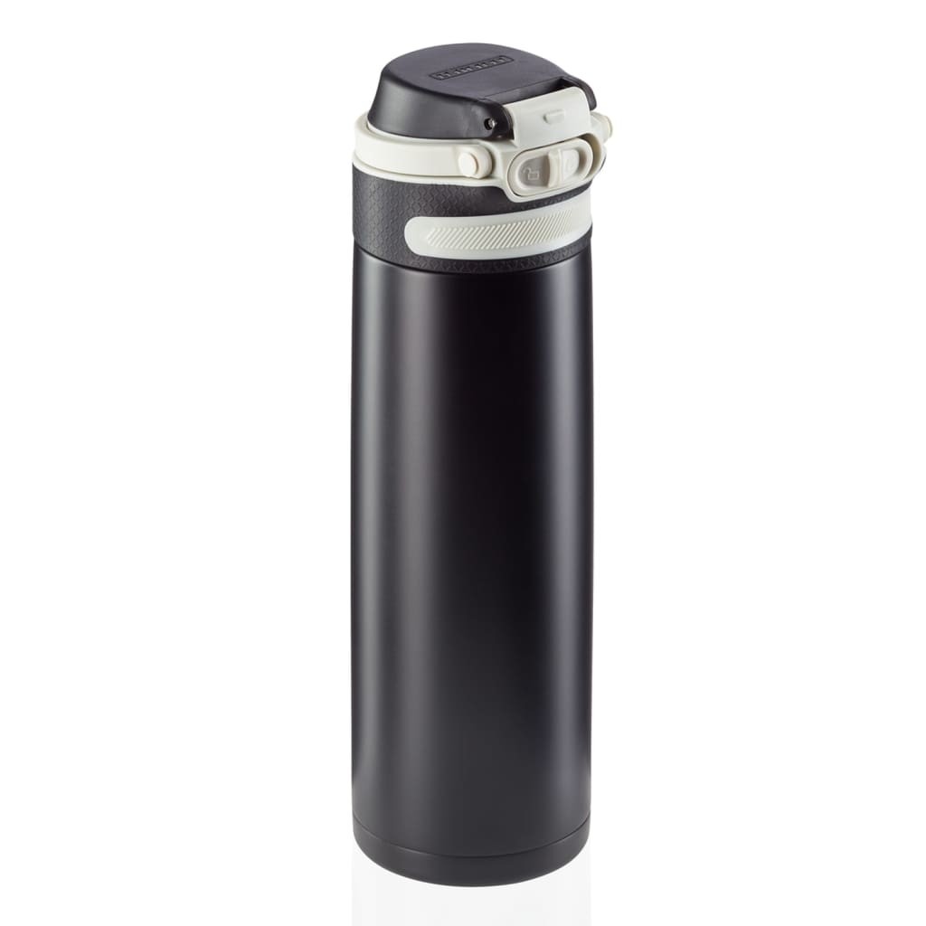 Thermos moderne et de qualité NOIR 600 ml pour étudiants, salariés, employés et ouvriers