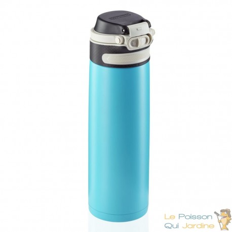 Thermos moderne et de qualité Bleu Clair 600 ml pour étudiants, salariés, employés et ouvriers